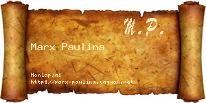 Marx Paulina névjegykártya